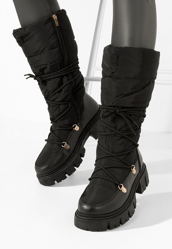 Czarne śniegowce damskie Zenobia, Rozmiary: 39 - zapatos