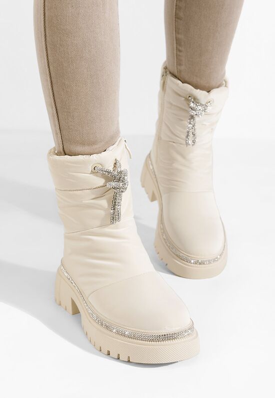 Beżowe śniegowce damskie Peliane, Rozmiary: 41 - zapatos