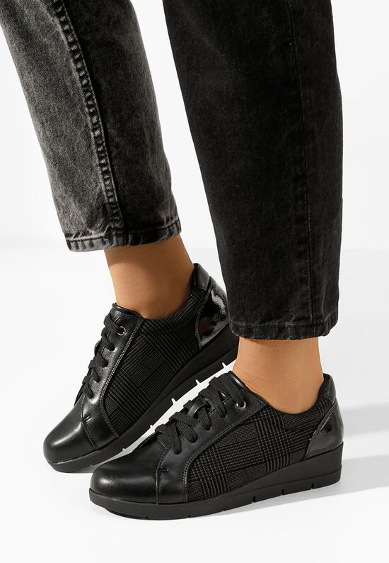 Czarne sneakersy damskie Liomesa, Rozmiary: 39 - zapatos