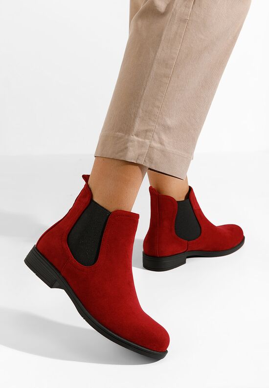Czerwone botki chelsea Zelmira, Rozmiary: 38 - zapatos