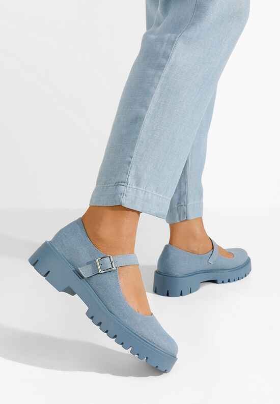 Niebieskie półbuty damskie Orias, Rozmiary: 40 - zapatos