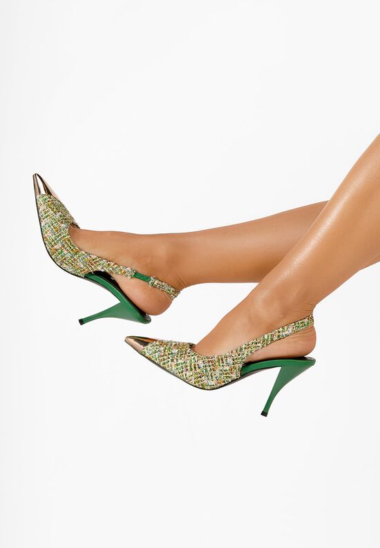 Zielone czółenka damskie Sagria, Rozmiary: 36 - zapatos