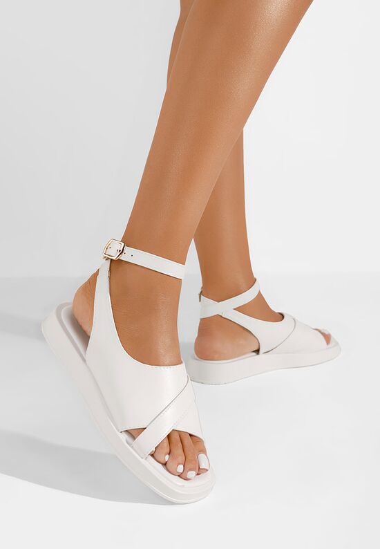 Białe sandały damskie Abigna V2, Rozmiary: 37 - zapatos
