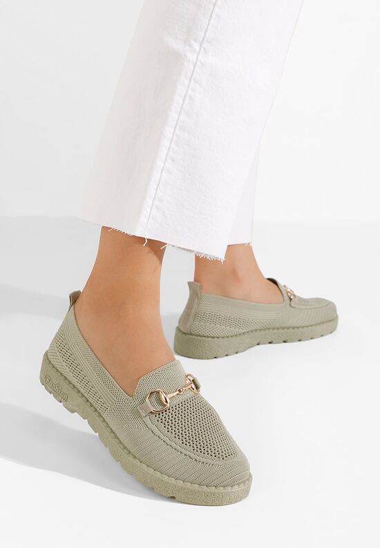 Zielone mokasyny damskie Antonela, Rozmiary: 38 - zapatos