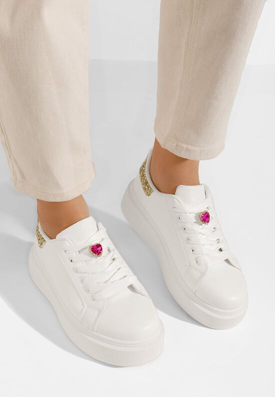 Białe sneakersy damskie Izveora V5, Rozmiary: 39 - zapatos