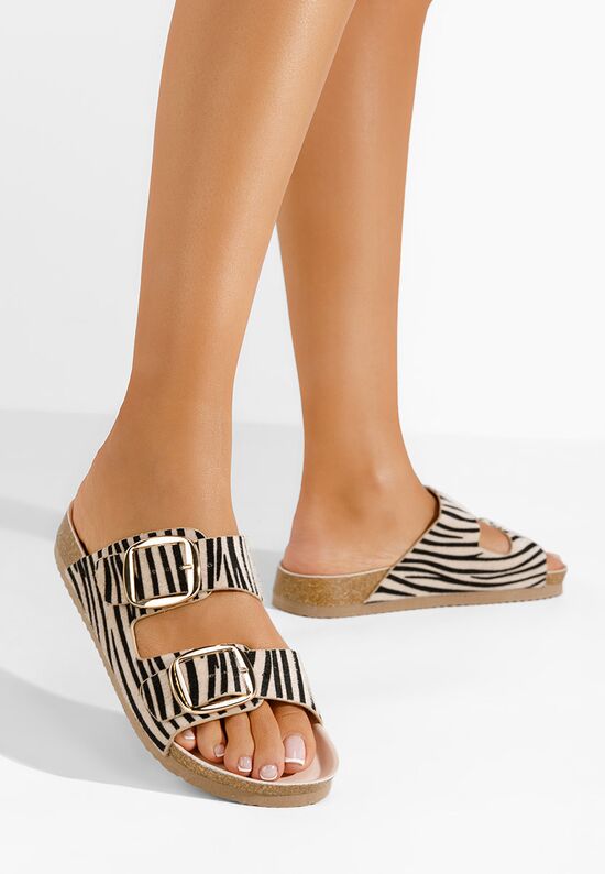 Zebra klapki damskie Lorima, Rozmiary: 36 - zapatos