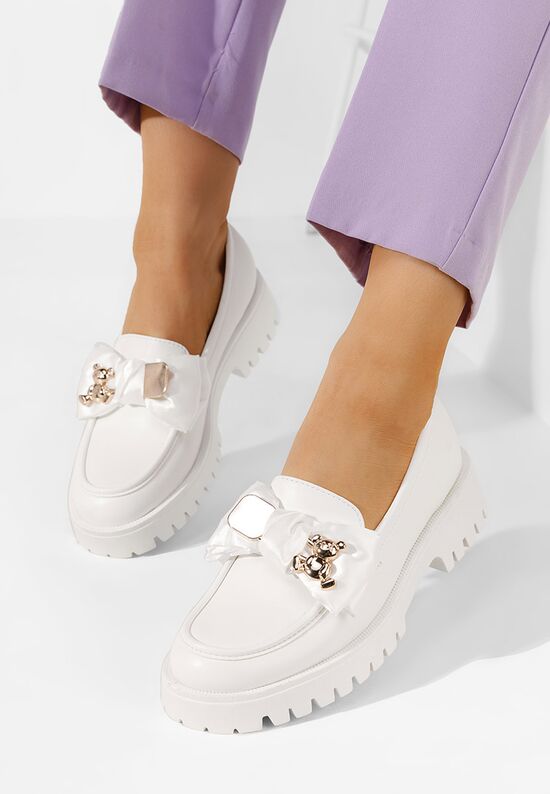 Białe eleganckie mokasyny damskie Tervi, Rozmiary: 39 - zapatos