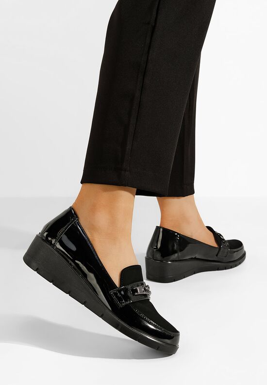 Czarne mokasyny damskie Isofia, Rozmiary: 37 - zapatos