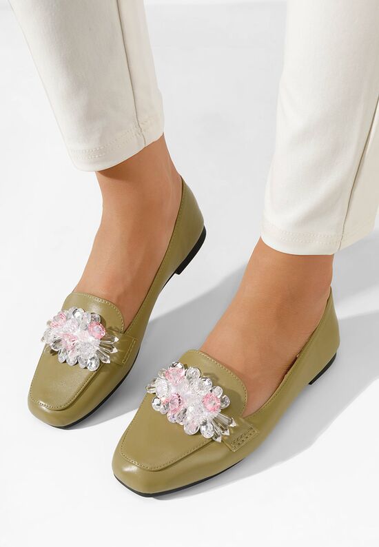 Zielone mokasyny damskie Milagros, Rozmiary: 38 - zapatos