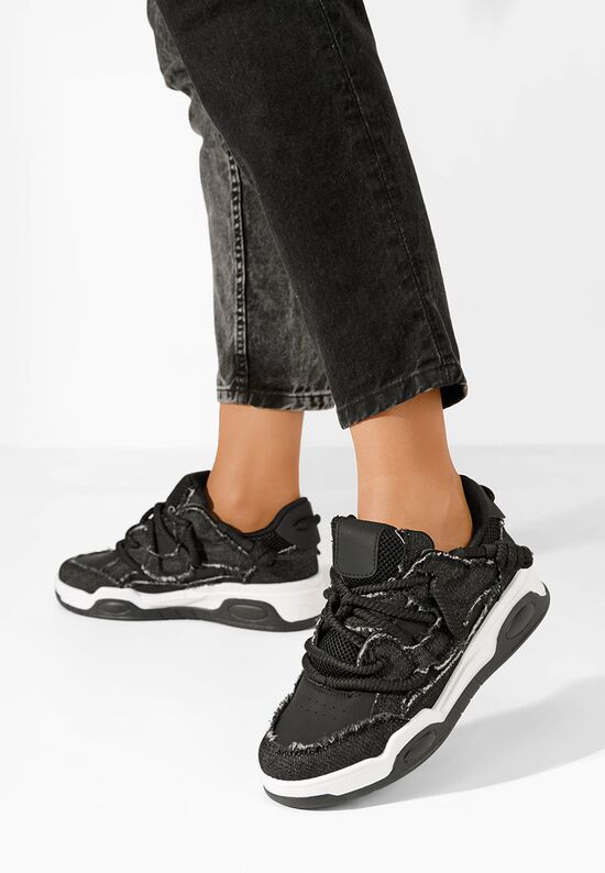 Czarne sneakersy na koturnie Shaila, Rozmiary: 39 - zapatos