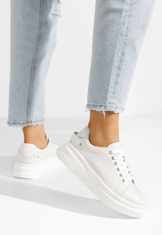 Białe sneakersy damskie Valonia, Rozmiary: 36 - zapatos