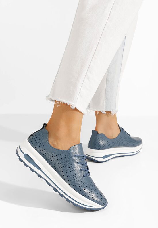 Niebieskie sneakersy damskie Riona, Rozmiary: 36 - zapatos
