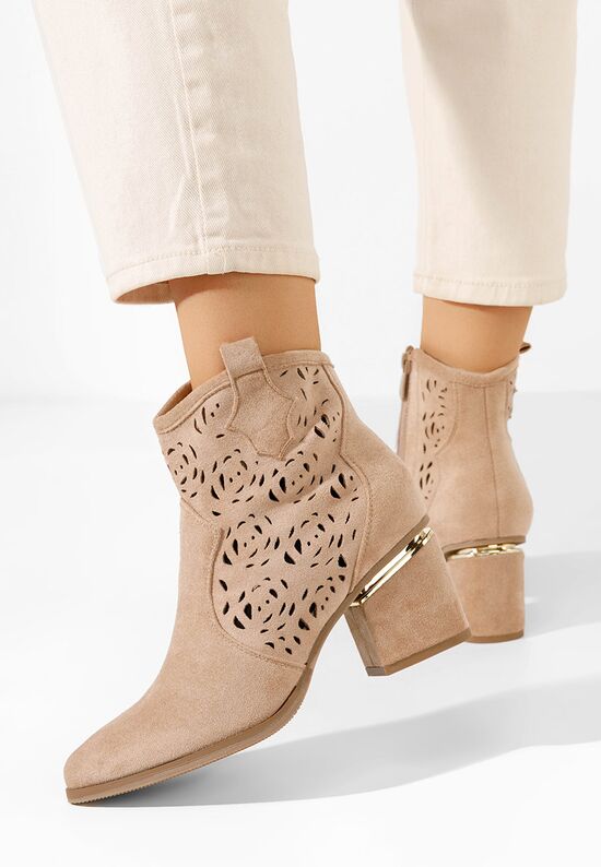 Khaki botki jesienne Anemone, Rozmiary: 38 - zapatos